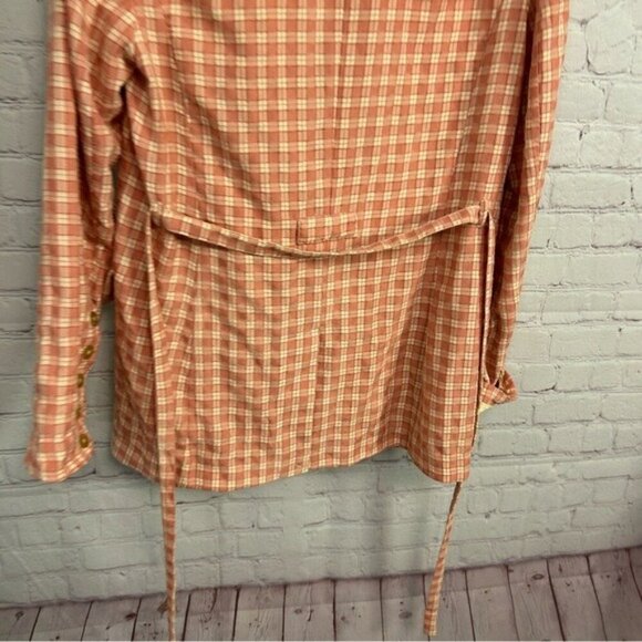 Free People Oversized Olivia Gingham blazer light academia size XS preppy - Picture 6 of 11